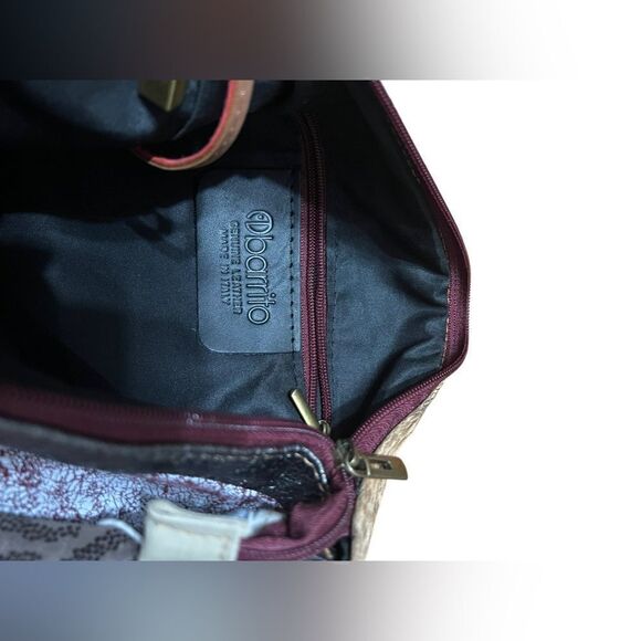 EBARRITO Leather Handbag mixed media boho crossbody - Picture 7 of 9